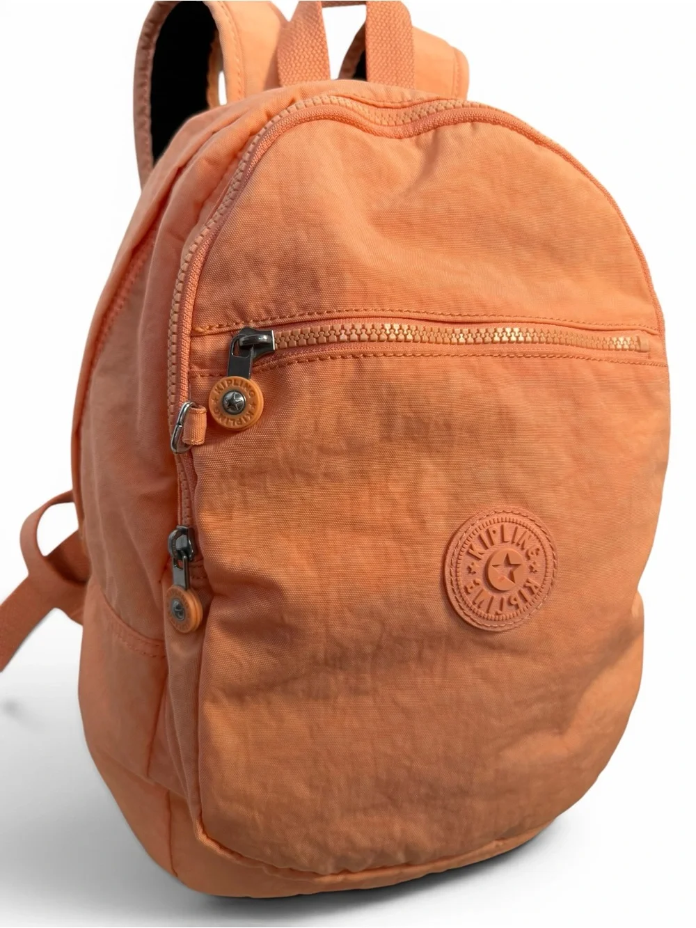 Kipling Challenger II Peach Coral Nylon Backpack Lightweight Travel School